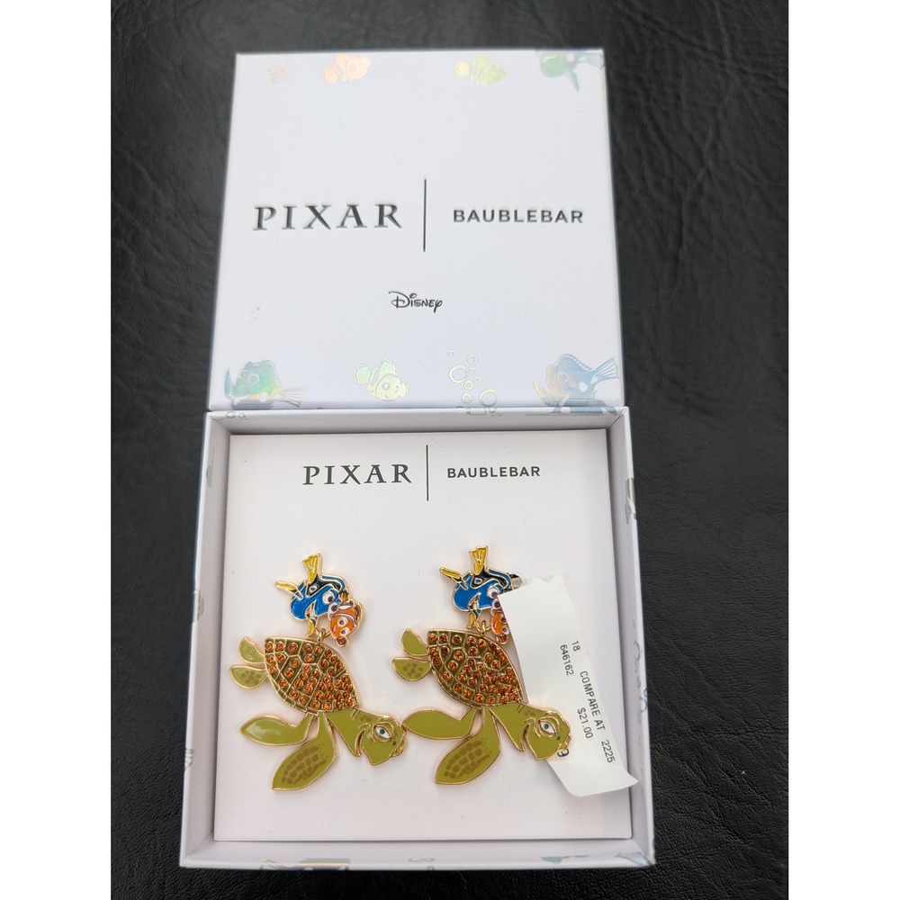 Disney Pixar BaubleBar Finding Nemo Crush Dory Marlin Drop Earrings New